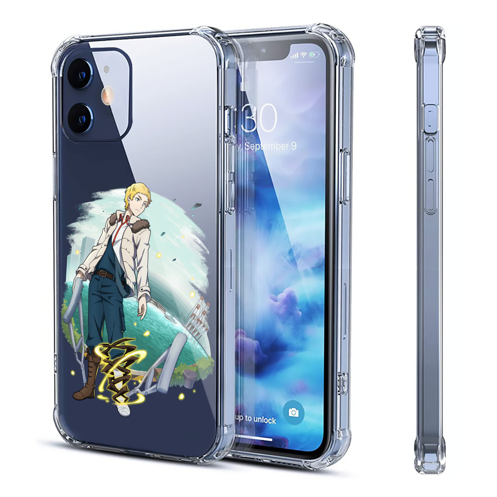 （画像用） 文豪ストレイドッグス Bungo Stray Dogs 【iPhone 12シリーズ対応】透明スマホケース（クリアソフトケース）